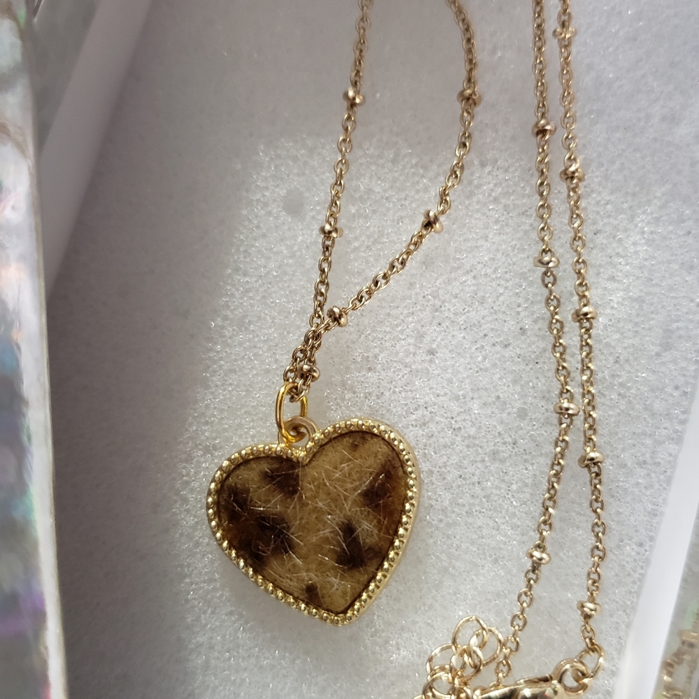Leopard Heart Necklace